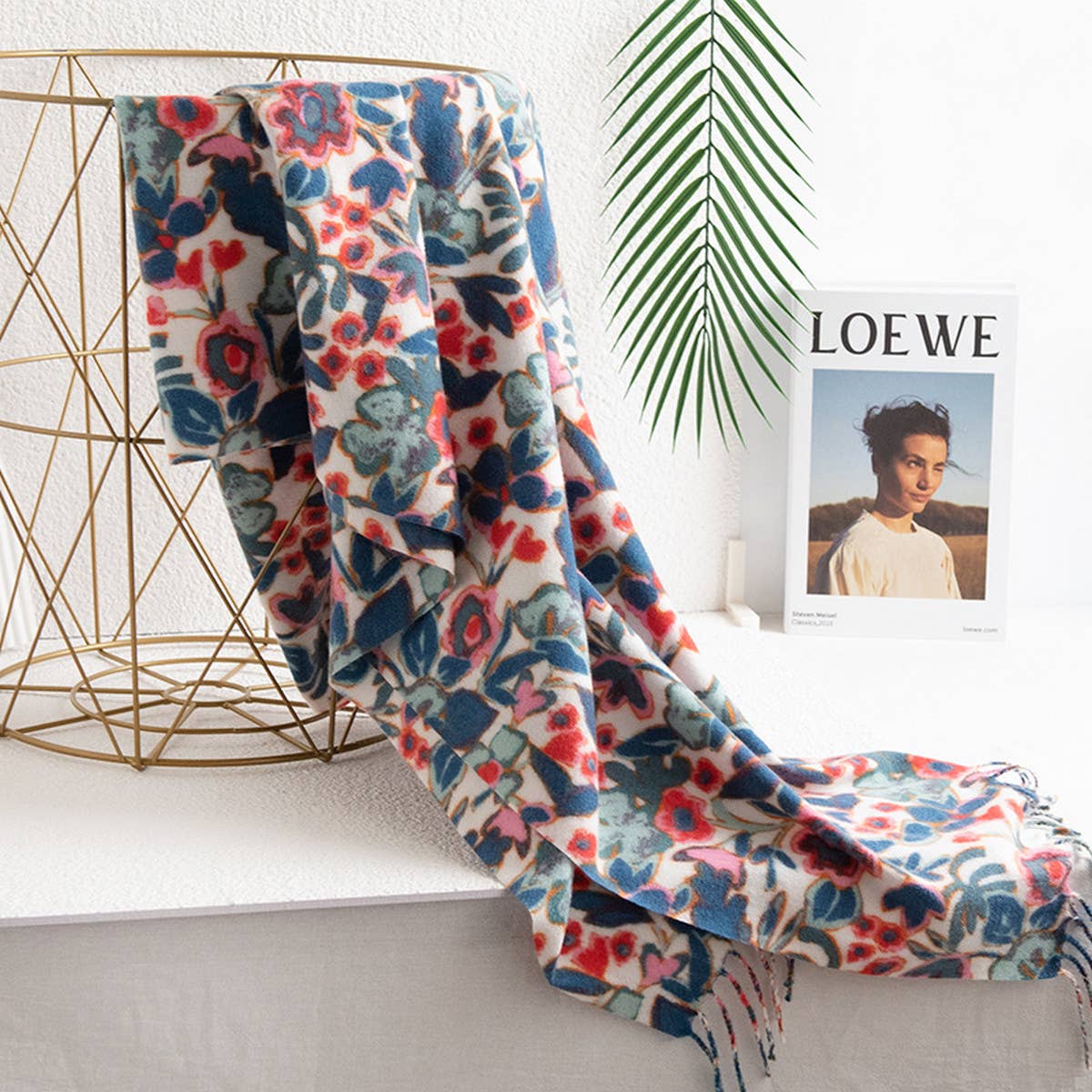 Blossom Soft Floral Large Scarf